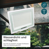 5er Pack LED-Fluter, 200 W, 4000 K (neutralweiß), 20000 lm, weiß, IP65