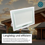 2er Pack LED-Fluter, 200 W, 4000 K (neutralweiß), 20000 lm, weiß, IP65