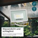 2er Pack LED-Fluter, 10 W, 4000 K (neutralweiß), 1000 lm, weiß, IP65