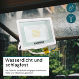 LED-Fluter, 30 W, 4000 K (neutralweiß), 3000 lm, weiß, IP65