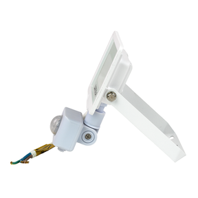 LED-Fluter mit Bewegungsmelder, 10 W, 3000 K (warmweiß), 1000 lm, weiß, IP65.