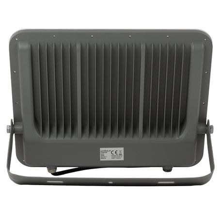 LED-Fluter, 200 W, 4000 K (neutralweiß), 26000 lm, grau, IP65.