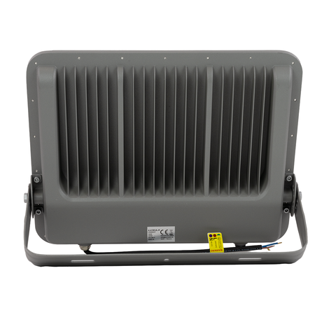 LED-Fluter, 300 W, 4000 K (neutralweiß), 37500 lm, grau, IP65.