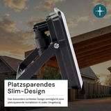 LED-Fluter mit Schnellverbinder, rahmenloses Design, 10 W, 4000 K (neutralweiß), 1000 lm, IP65