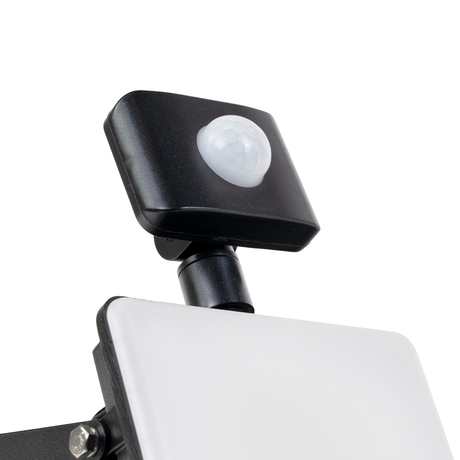 LED-Fluter mit Schnellverbinder & Bewegungsmelder, rahmenloses Design, 10 W, 4000 K (neutralweiß), 1000 lm, IP44