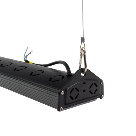 LED-Hallenleuchte, linear, 50 W, 6000 lm, 5000 K (neutralweiß), IP65, EPISTAR LED, schwarz
