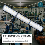 LED-Hallenleuchte, linear, 200 W, 24000 lm, 5000 K (neutralweiß), IP65, EPISTAR LED, schwarz