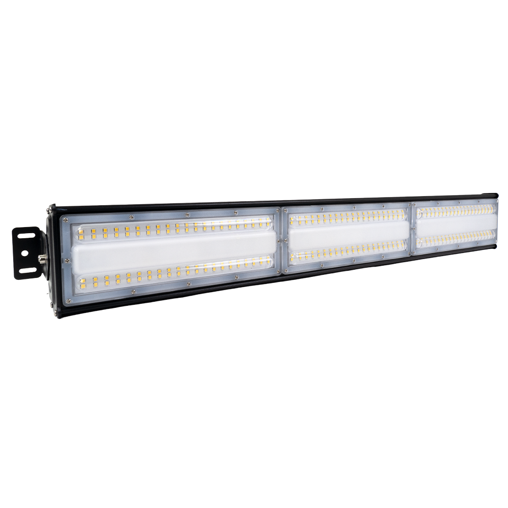 2er Pack LED-Hallenleuchte, linear, 200 W, 24000 lm, 5000 K (neutralweiß), IP65, EPISTAR LED, schwarz