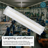 LED-Hallenleuchte, linear, 50 W, 6000 lm, 5000 K (neutralweiß), IP65, EPISTAR LED, weiß