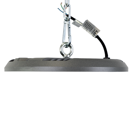 LED-HighBay, UFO, grau, 100 W, 10000 lm, CCT 3000-6500 K (warm-, neutral-, kaltweiß), IP65