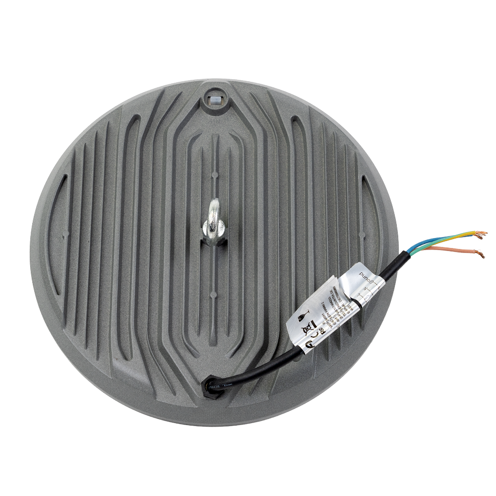 LED-HighBay, UFO, grau, 150 W, 15000 lm, CCT 3000-6500 K (warm-, neutral-, kaltweiß), IP65