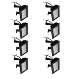 8er Pack LED-Hallenleuchte, linear, 50 W, 5000 lm, 4000 K (neutralweiß), IP65, schwarz