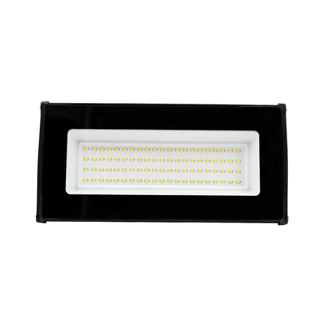 LED-Highbay linear, 50 W / 5000 lm (100 lm/W), 4000 K (neutralweiß), schlagfester LED Hallentiefstrahler IP65, schwarz