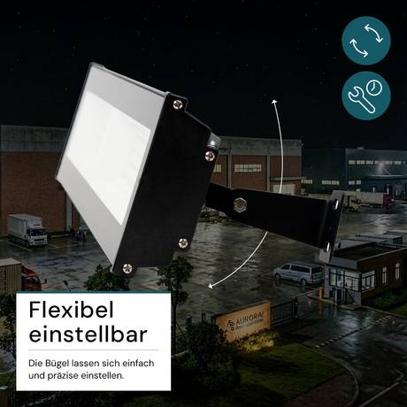 10er Pack LED-Hallenleuchte, linear, 100 W, 10000 lm, 4000 K (neutralweiß), IP65, schwarz