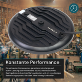 LED-HighBay, UFO, schwarz, 100 W, 10000 lm, 3CCT 3000-6500 K (warm-, neutral-, kaltweiß), IP65.