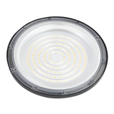 LED-HighBay, UFO, schwarz, 100 W, 10000 lm, 3CCT 3000-6500 K (warm-, neutral-, kaltweiß), IP65.