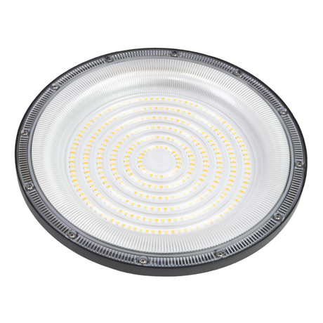 LED-HighBay, UFO, schwarz, 150 W, 15000 lm, 3CCT 3000-6500 K (warm-, neutral-, kaltweiß), IP65