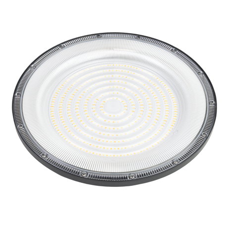 LED-HighBay, UFO, schwarz, 200 W, 20000 lm, 3CCT 3000-6500 K (warm-, neutral-, kaltweiß), IP65