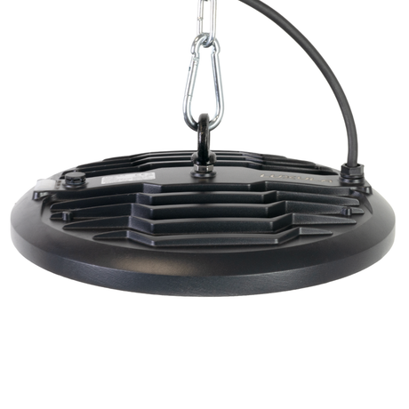 LED-HighBay, UFO, schwarz, 200 W, 20000 lm, 3CCT 3000-6500 K (warm-, neutral-, kaltweiß), IP65
