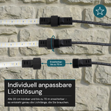 LED-Streifen, Baustrahler, 15 m, 5000 K (neutralweiß), IP65-wassergeschützt, 1000 lm/m, 180 LED/m, 220 V AC, EU-Stecker, Lichtbandtrommel, kürzbar und erweiterbar, Außen/Innen