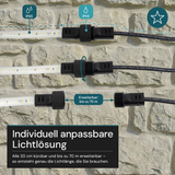 LED-Streifen, Baustrahler, 15 m, 5000 K (neutralweiß), IP65-wassergeschützt, 1000 lm/m, 180 LED/m, 220 V AC, EU-Stecker, Lichtbandtrommel, kürzbar und erweiterbar, Außen/Innen