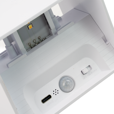 LED Akku Wandleuchte mit Bewegungssensor, Up- & Downlight, Lichtfarbe und Helligkeit einstellbar, mit Fernbedienung, weiß, wiederaufladbar, Innenbereich