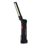 LED-Arbeitsleuchte mit Akku, 5 Lichtmodi, 11 cm, mit Magnet und Haken, USB-aufladbar, drehbare Taschenlampe, Inspektionsleuchte