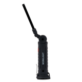LED-Arbeitsleuchte mit Akku, 5 Lichtmodi, 11 cm, mit Magnet und Haken, USB-aufladbar, drehbare Taschenlampe, Inspektionsleuchte