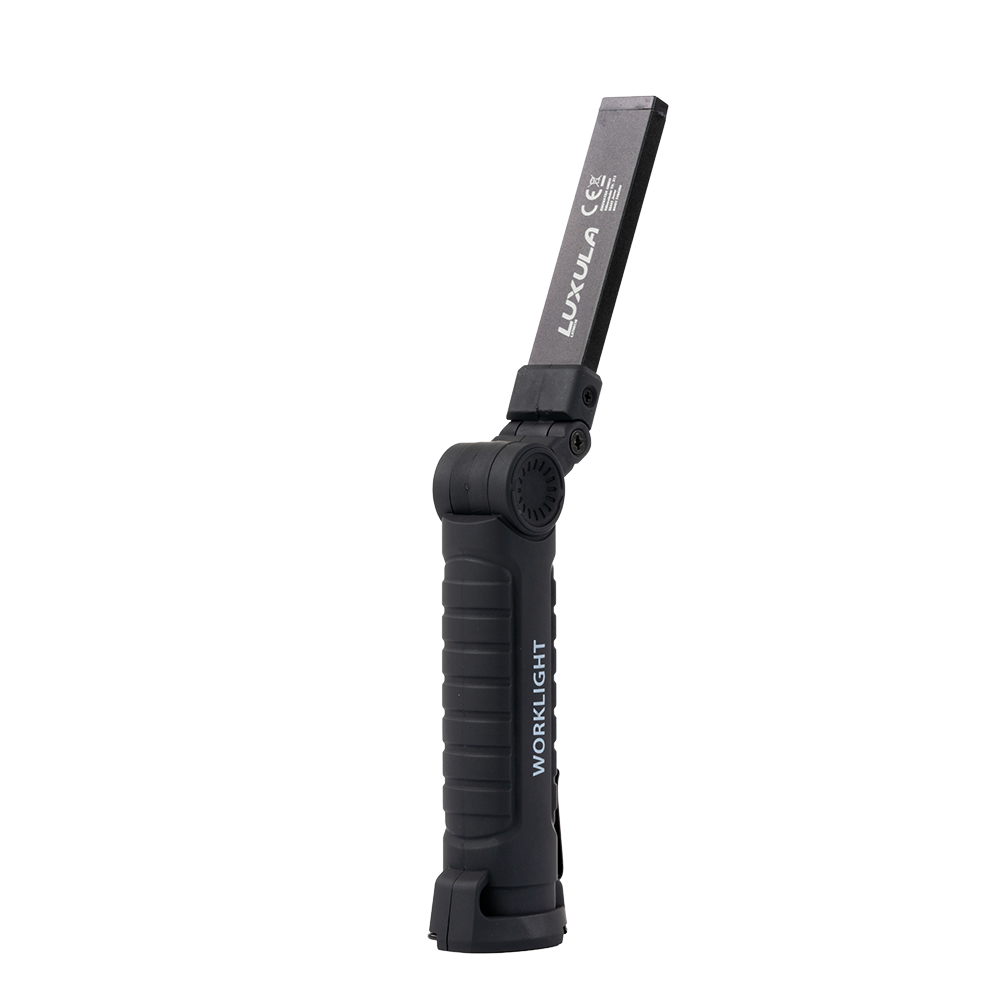 LED-Arbeitsleuchte mit Akku, 5 Lichtmodi, 11 cm, mit Magnet und Haken, USB-aufladbar, drehbare Taschenlampe, Inspektionsleuchte