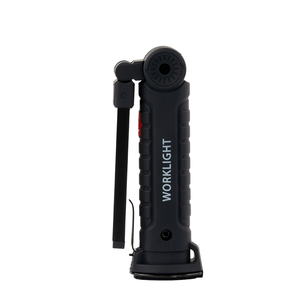 LED-Arbeitsleuchte mit Akku, 5 Lichtmodi, 11 cm, mit Magnet und Haken, USB-aufladbar, drehbare Taschenlampe, Inspektionsleuchte