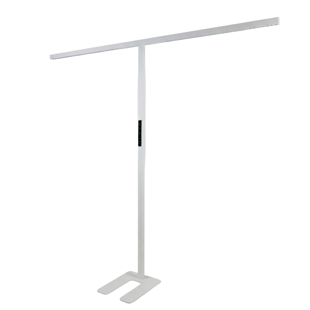 LED-Büro-Stehleuchte, Up/Down, UGR<16, CRI98, dimmbar, 90 W, 1940 x 40 x 2040 mm, 5000 lm, weiß