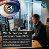 LED-Büro-Stehleuchte, Up/Down, UGR<16, CRI98, dimmbar, 90 W, 1940 x 40 x 2040 mm, 5000 lm, weiß