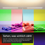 LED-Büro-Stehleuchte, Up/Down, UGR<16, CRI98, dimmbar, 90 W, 1940 x 40 x 2040 mm, 5000 lm, weiß