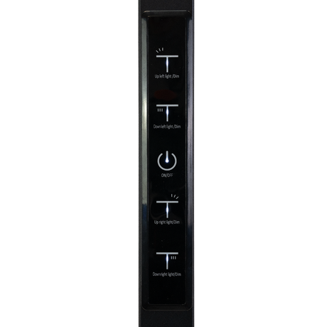 LED-Büro-Stehleuchte, Up/Down, UGR<16, CRI98, dimmbar, 90 W, 1940 x 40 x 2040 mm, 5000 lm, schwarz
