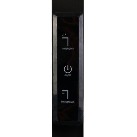 LED-Büro-Stehleuchte, Up/Down, UGR<16, CRI98, dimmbar, 45 W, 1940 x 40 x 1050 mm, 3500 lm, schwarz