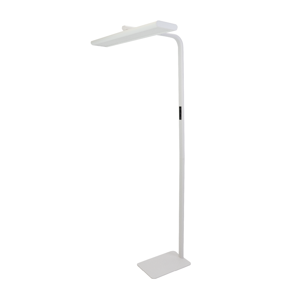 LED-Büro-Stehleuchte, Up/Down, UGR<16, CRI98, dimmbar, 60 W, 1700 x 840 x 250 mm, 3500 lm, weiß