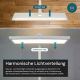 LED-Büro-Stehleuchte, Up/Down, UGR<16, CRI98, dimmbar, 60 W, 1700 x 840 x 250 mm, 3500 lm, weiß