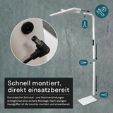 LED-Büro-Stehleuchte, Up/Down, UGR<16, CRI98, dimmbar, 60 W, 1700 x 840 x 250 mm, 3500 lm, weiß