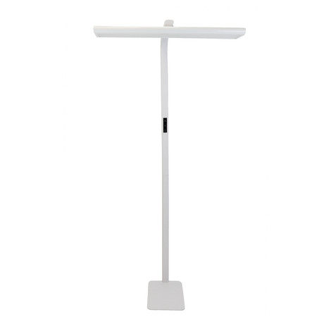 LED-Büro-Stehleuchte, Up/Down, UGR<16, CRI98, dimmbar, 60 W, 1887 x 840 x 370 mm, 3500 lm, weiß