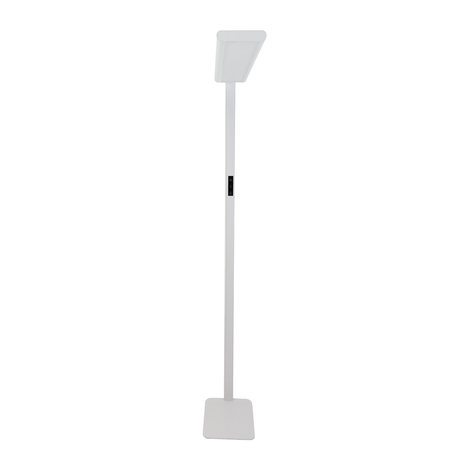 LED-Büro-Stehleuchte, Up/Down, UGR<16, CRI98, dimmbar, 60 W, 1887 x 840 x 370 mm, 3500 lm, weiß