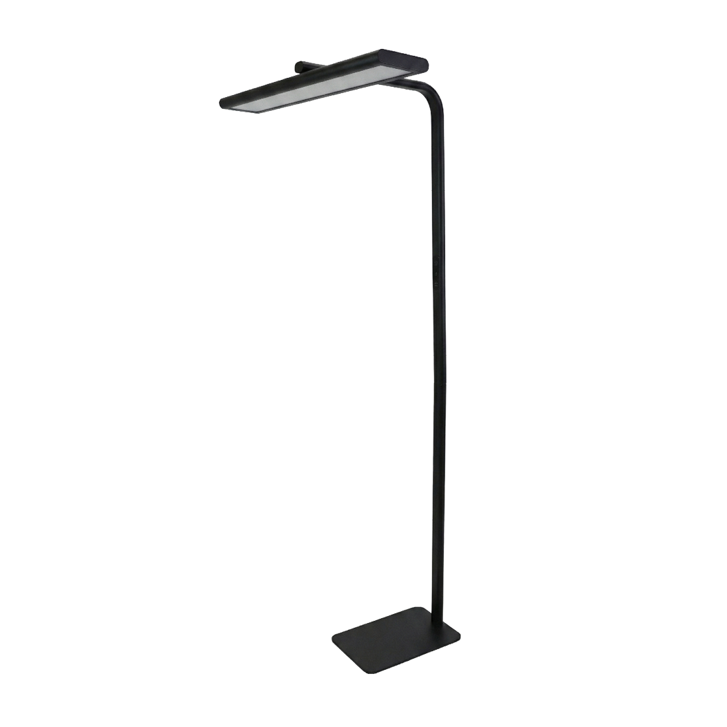 LED-Büro-Stehleuchte, Up/Down, UGR<16, CRI98, dimmbar, 60 W, 1700 x 840 x 250 mm, 3500 lm, schwarz