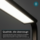 LED-Büro-Stehleuchte, Up/Down, UGR<16, CRI98, dimmbar, 60 W, 1700 x 840 x 250 mm, 3500 lm, schwarz
