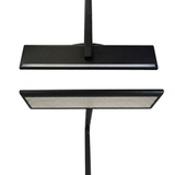 LED-Büro-Stehleuchte, Up/Down, UGR<16, CRI98, dimmbar, 60 W, 1700 x 840 x 250 mm, 3500 lm, schwarz