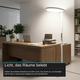 LED-Büro-Stehleuchte, Up/Down, 110 W, 8.000 lm, 4.000 K, weiß, UGR<16, dimmbar