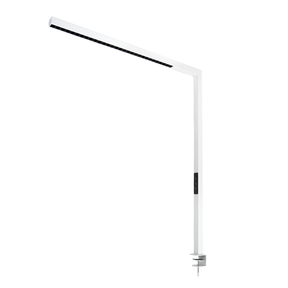 LED Büro-Klemmleuchtel Up/Down, UGR<16, CRI98, dimmbar, 45 W, 1200 x 40 x 1050 mm, 3500 lm, weiß.