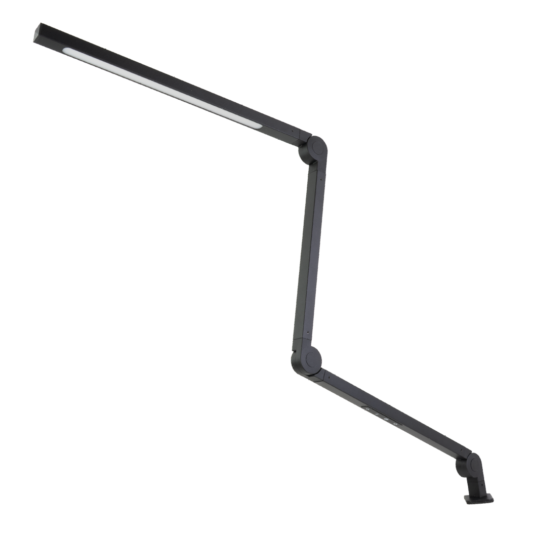 LED-Schreibtischlampe mit Clip, in Schwarz, dimmbar, 5 Farbtemperaturstufen, 10 W, 450 lm, klemm- und verstellbare Monitorlampe