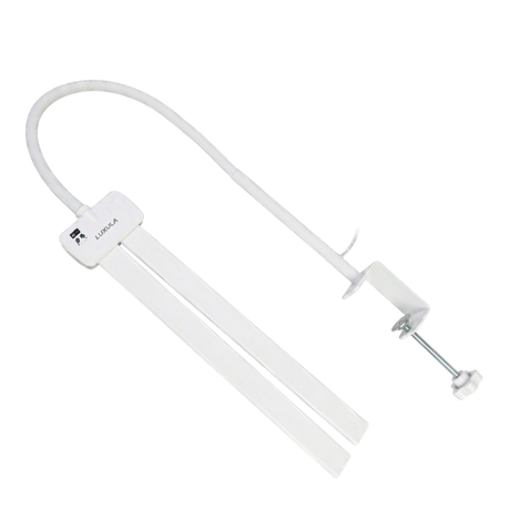 LED-Schreibtischlampe, Doppelkopf, in Weiß, dimmbar, 5 Farbtemperaturstufen, 18 W, 1100 lm, klemm- und voll verstellbare Monitor-/Tischlampe mit kotaktlosem Ein-/Ausschaltssensor