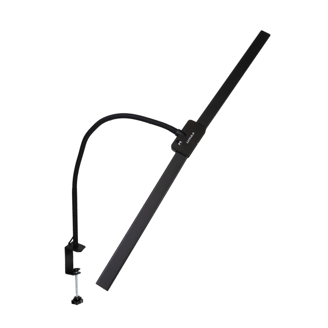 LED-Schreibtischlampe, Doppelkopf, in Schwarz, dimmbar, 5 Farbtemperaturstufen, 18 W, 1100 lm, klemm- und voll verstellbare Monitor-/Tischlampe mit kotaktlosem Ein-/Ausschaltssensor