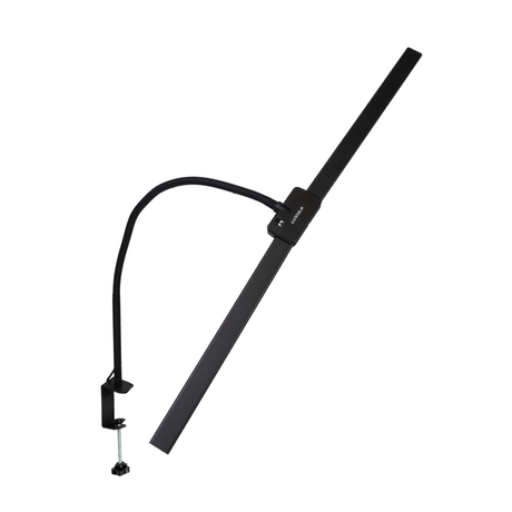 LED-Schreibtischlampe, Doppelkopf, in Schwarz, dimmbar, 5 Farbtemperaturstufen, 18 W, 1100 lm, klemm- und voll verstellbare Monitor-/Tischlampe mit kotaktlosem Ein-/Ausschaltssensor