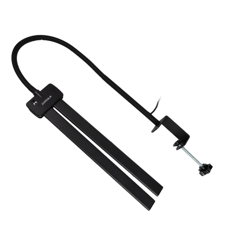 LED-Schreibtischlampe, Doppelkopf, in Schwarz, dimmbar, 5 Farbtemperaturstufen, 18 W, 1100 lm, klemm- und voll verstellbare Monitor-/Tischlampe mit kotaktlosem Ein-/Ausschaltssensor